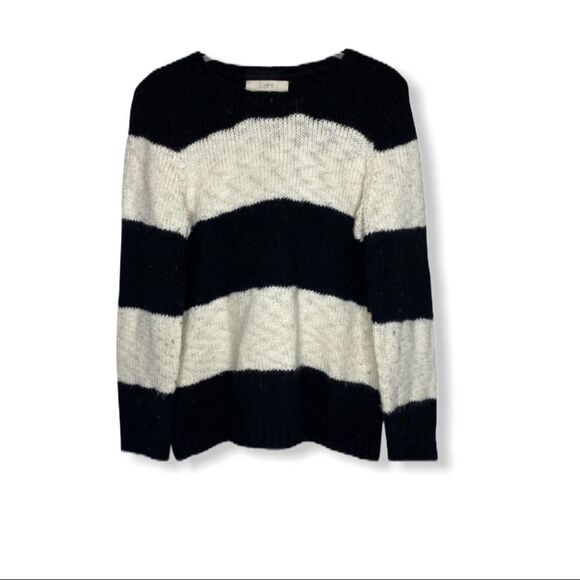 LOFT Wool‎ Alpaca Blend Striped Sweater - Picture 10 of 10
